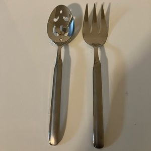 J.A. Henckels Stainless Steel Slotted Serving Spoon 8-1/4"  & Meat Fork (8 5/8")